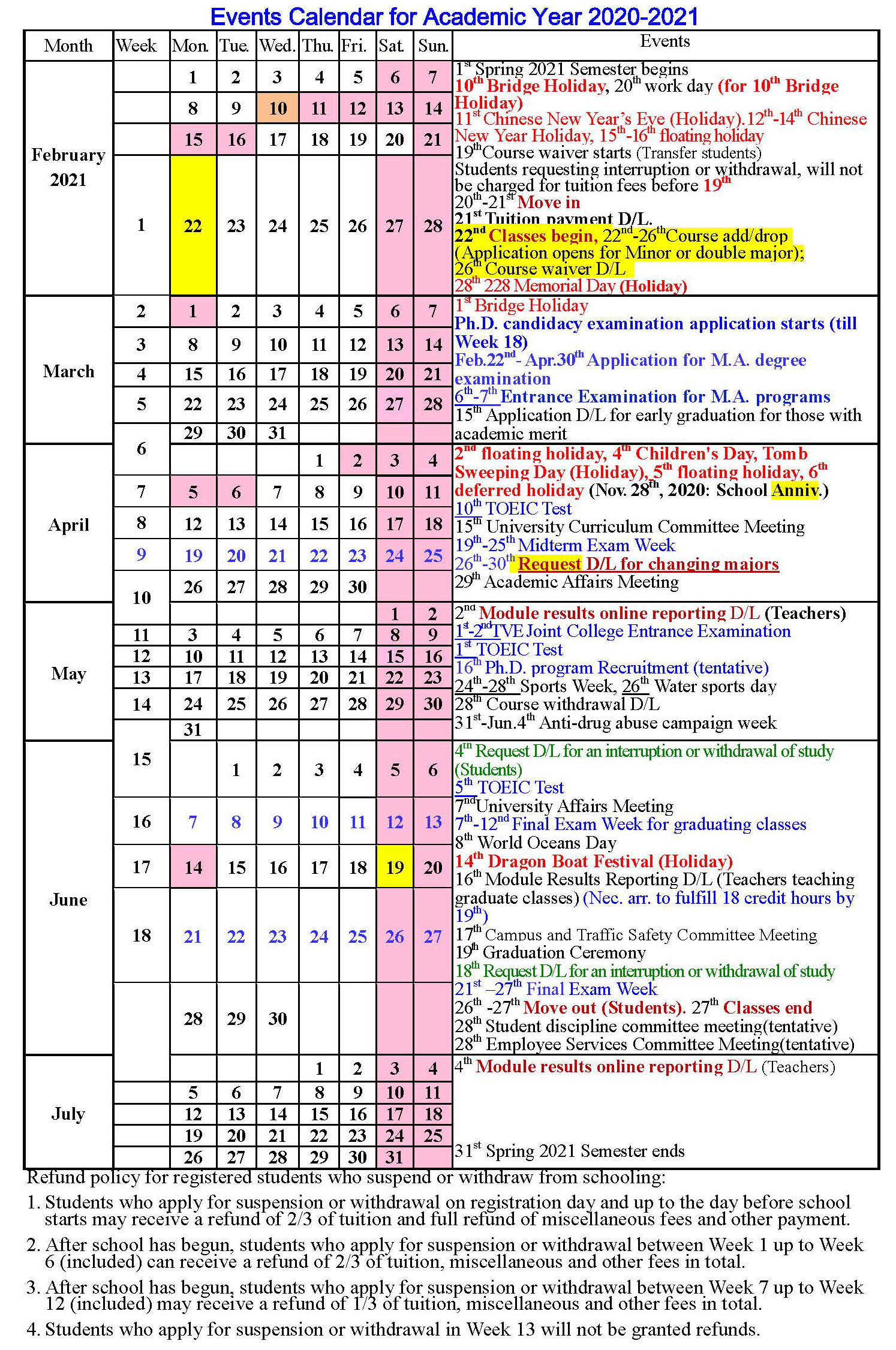 Uiwsom Academic Calendar Customize and Print